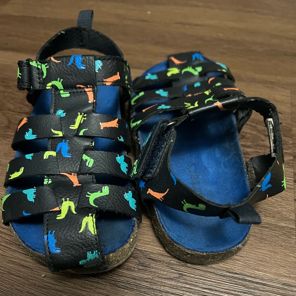 Blue Dinosours Boy/Toddler Sandals Size 11